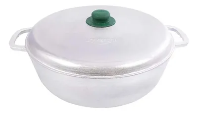 Caldero Aluminio Fundido 22cm Con Tapa Cocina Aluminio