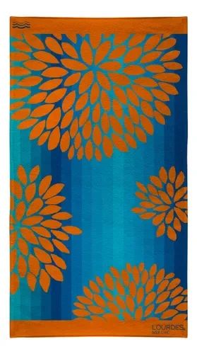 Toalla De Playa Jacquard Algodón Egipcio 100x180 Coral Claro