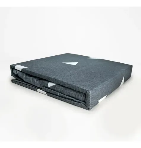 Set De Sábanas Micro Piel 2 Plazas Poliéster Suave Gris