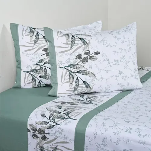 Set De Sábanas 200 Hilos Estampadas 2 Plazas Algodón