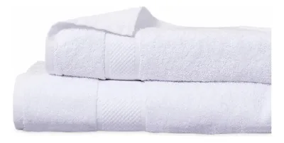 Set De Toallas 100% Algodón 500 Grs Blanco Blanco