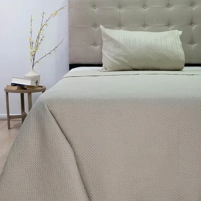 Quilt Boston Hotpress 1.5 Plazas Poliéster Beige Beige