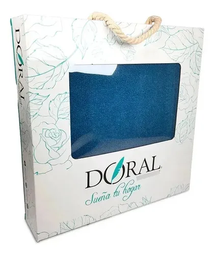 Set De Toallas Silver 100% Algodón Cara Y Baño Azul