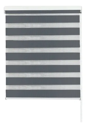 Cortina Roller Duo 90x165cm Poliéster Gris Gris