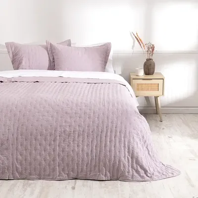 Quilt Ultra Sevilla 3 Plazas Poliéster Malva Coral Claro