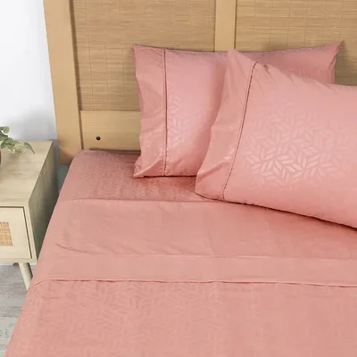 Set De Sábanas Microfibra 2.5 Plazas Terracota Terracota