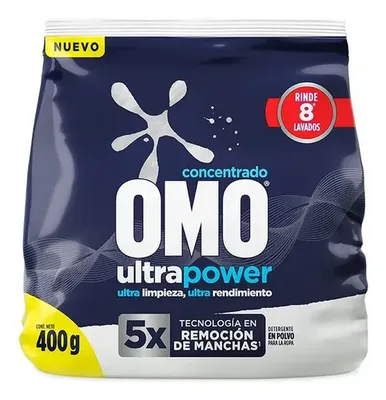 Detergente En Polvo Omo Ultrapower 400g