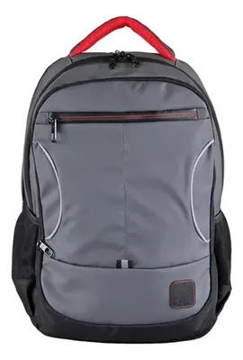 Mochila Escolar Booster 35l Acolchada Gris Gris Liso