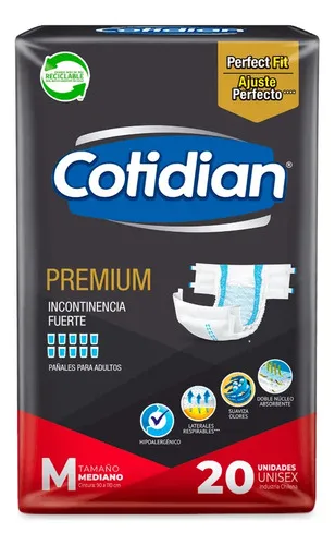 Pañal Adulto Premium Talla M Incontinencia Severa