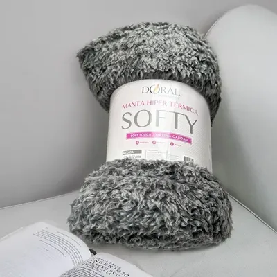 Manta Térmica Softy Poliéster Suave Coral Claro
