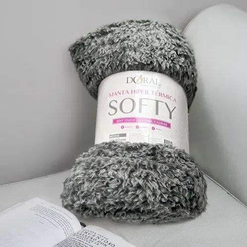 Manta Térmica Softy Poliéster Suave Coral Claro
