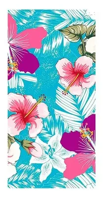 Toalla De Playa Microfibra 70x140 Cm Estampada Coral Claro