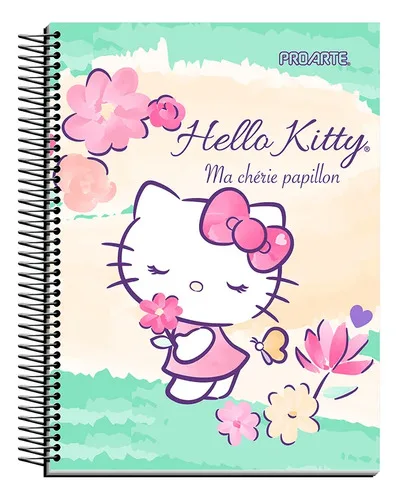 Cuaderno Hello Kitty Carta 150 Hojas Tapa Dura Verde