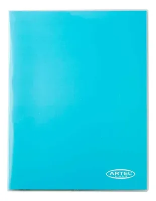 Carpeta Plastificada Con Gusano Acoclip Celeste Celeste