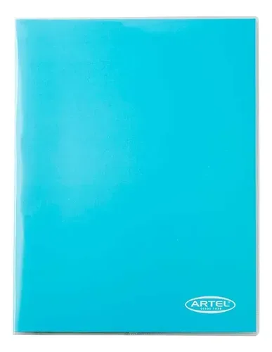 Carpeta Plastificada Con Gusano Acoclip Celeste Celeste