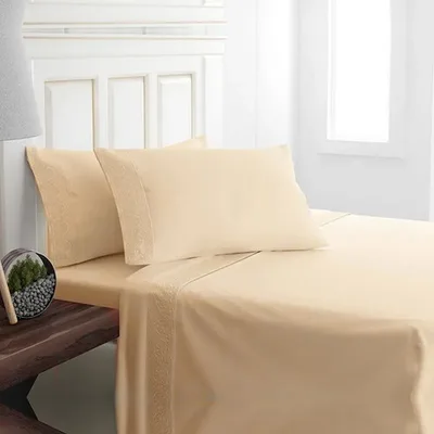 Set De Sábanas Microfibra Broderie 2 Plazas Verde Oscuro