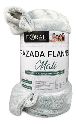 Frazada Flannel Embossed Poliéster 2 Plazas Coral Claro