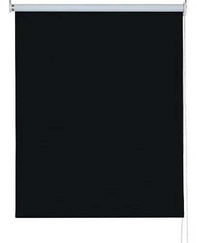 Cortina Roller Blackout 90x220cm Poliéster Negro