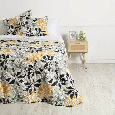 Quilt Estampado Reversible 2.5 Plazas Poliéster Coral Claro