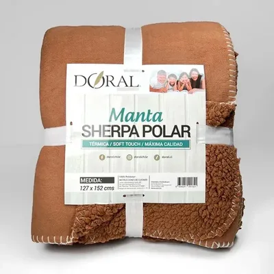 Manta Sherpa Polar Térmica Soft Touch Coral Claro