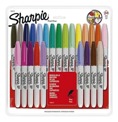 Marcador Sharpie Punta Fina Surtido 24 Colores