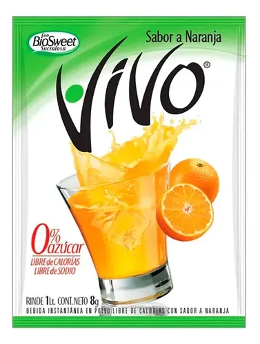 Jugo En Polvo Naranja Sabor Natural Vivo