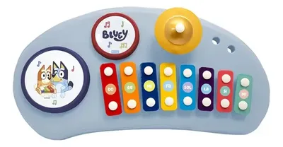 Xilófono Musical Infantil Bluey Con Baquetas Coral Claro