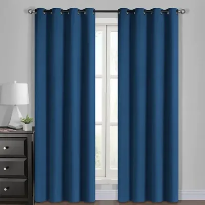 Cortinas Blackout Sinfonía Poliéster 140x220 Azul