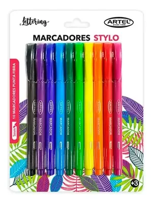 Set Marcadores Stylo 1mm Colores Vibrantes