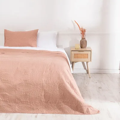 Quilt Portugal Microfibra 1.5 Plazas Reversible Terracota