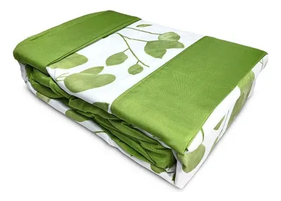 Set De Sábanas Aterciopelada King Floral Verde Verde