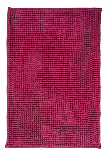Tapete De Baño Shaggy Flannel Absorbente Coral Claro