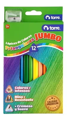 Lápices De Colores Triangular Jumbo 12 Piezas