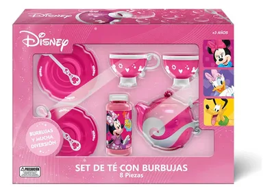 Set De Té Infantil Minnie Disney Con Burbujas