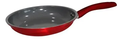 Sartén Antiadherente Titanio 24cm Cocina Rojo