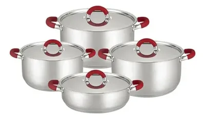 Batería De Cocina Acero Inoxidable 8 Piezas