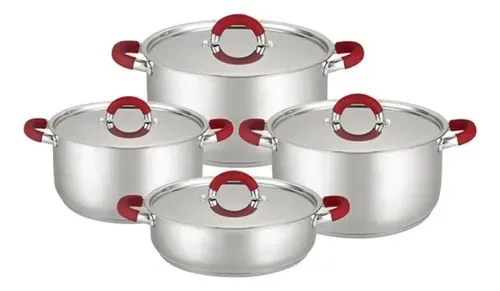 Batería De Cocina Acero Inoxidable 8 Piezas