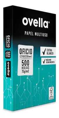 Papel Oficio 75 Gramos 500 Hojas Blanco