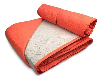 Quilt Hotpress Bicolor 2.5 Plazas Poliéster Coral Claro