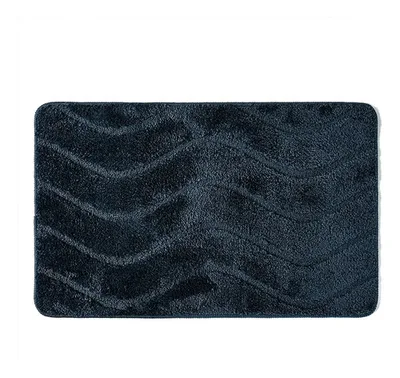Piso De Baño Tufted Waves Poliéster Gris Gris