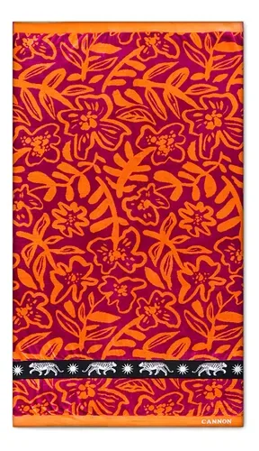 Toalla De Playa Algodón Jacquard 100x180cm Coral Claro