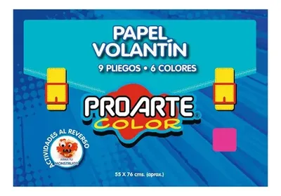 Papel Volantín Proarte 9 Pliegos 6 Colores Coral Claro