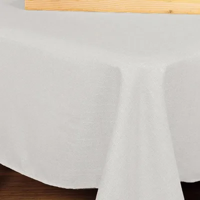 Mantel Rústico Cuadrado Poliéster Blanco Blanco