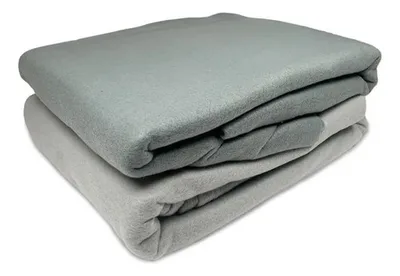Set De Sábanas Polar Bicolor 2.5 Plazas Gris Gris