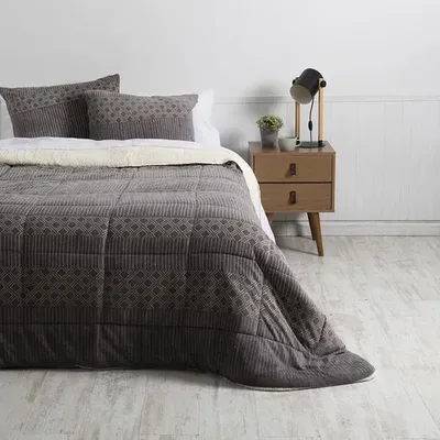 Plumón Coral Print Sherpa 2 Plazas Poliéster Coral