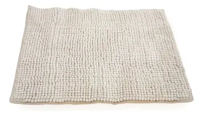Alfombra De Baño Chenille Antideslizante 40x60cm Beige