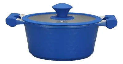 Olla Die Cast Aluminio Fundido 28cm Antiadherente Azul