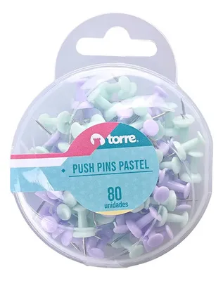 Chinches Pushpins Pastel Colores Surtidos 80 Unidades Coral Claro