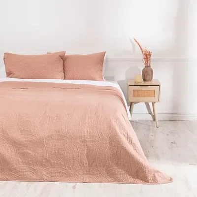 Quilt Portugal Super King Microfibra Reversible Terracota