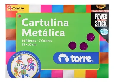 Cartulina Metálica Multicolor 25x35 Cm Torre Coral Claro